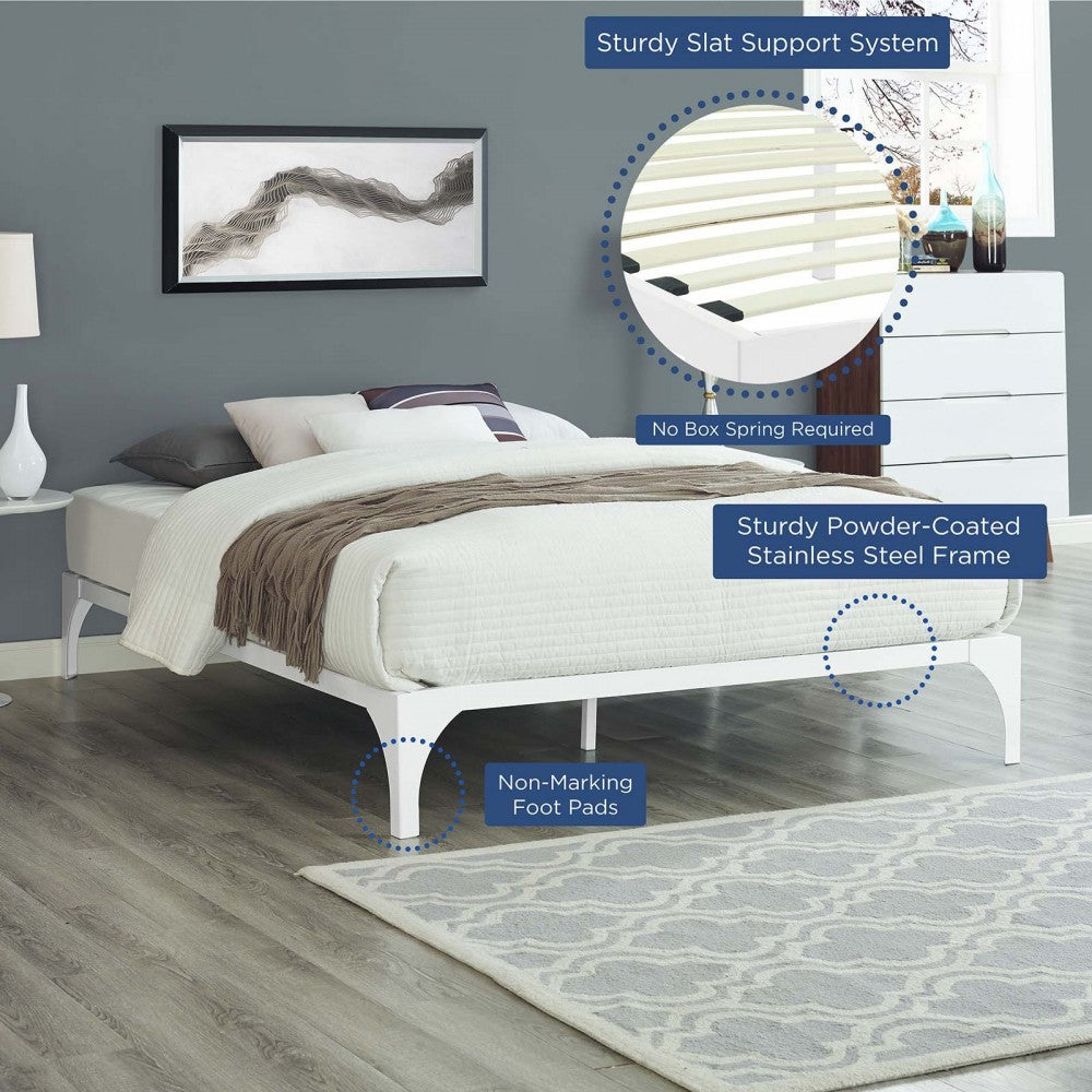 Ollie King Bed Frame, White