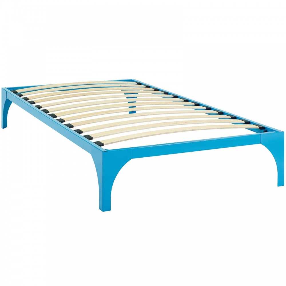 Ollie Twin Bed Frame, Light Blue