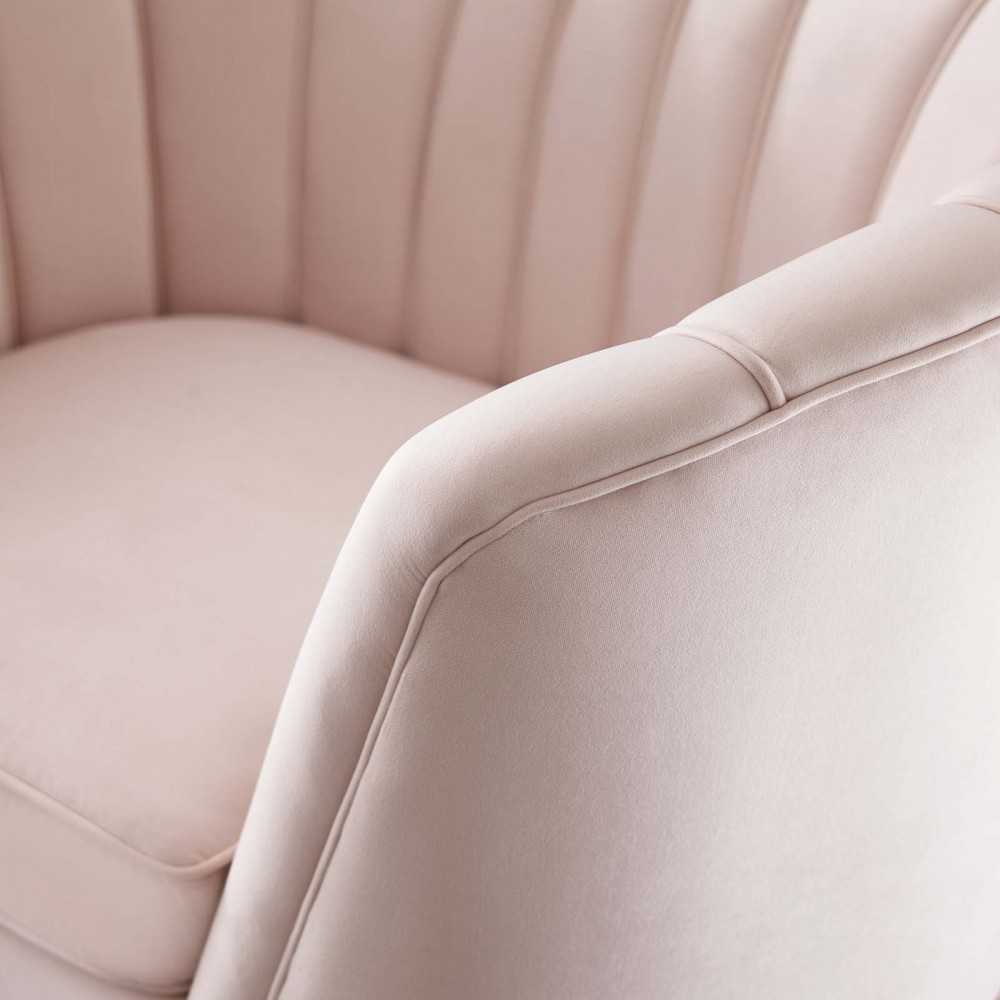 Opportunity Performance Velvet Armchair, Pink