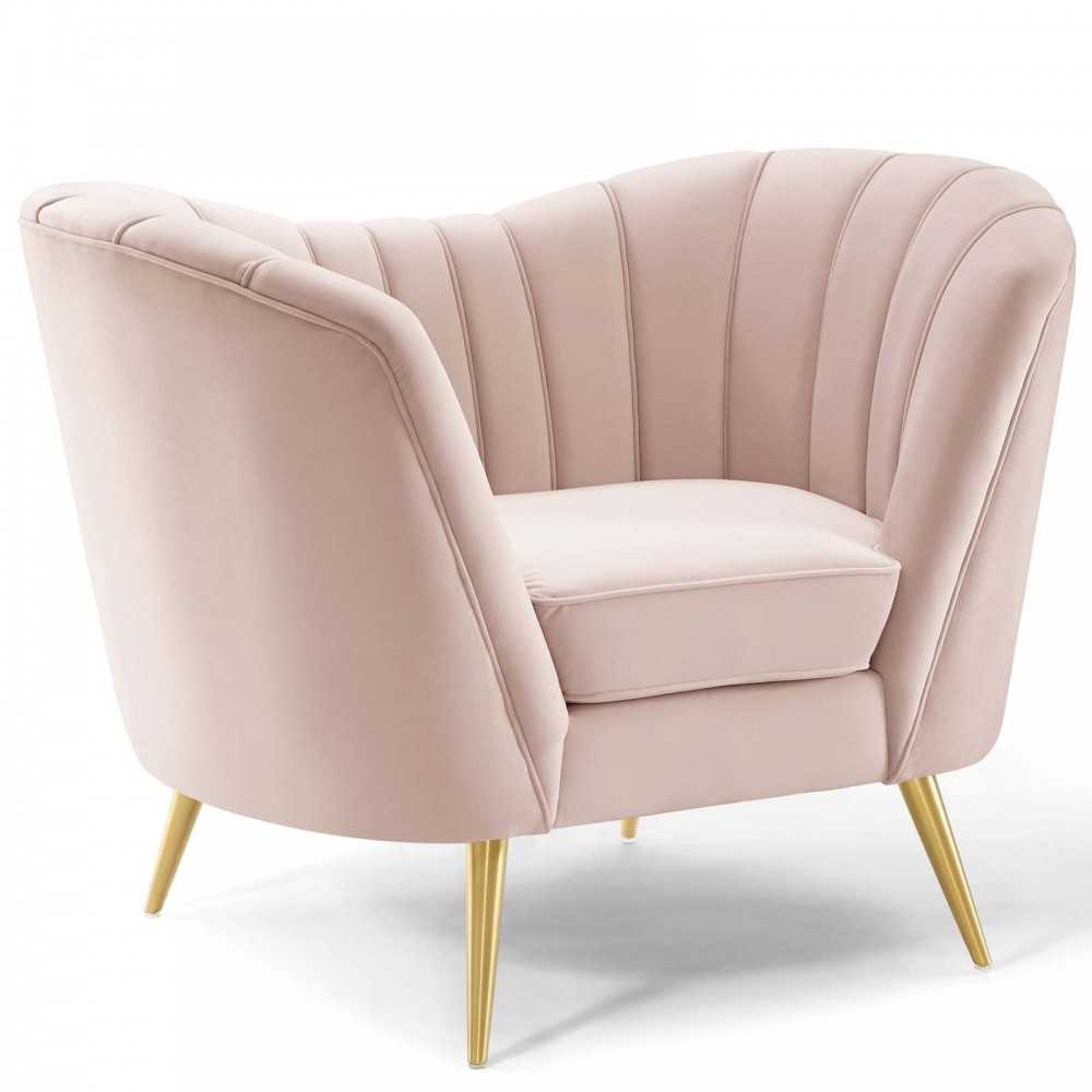 Opportunity Performance Velvet Armchair Set of 2, Pink