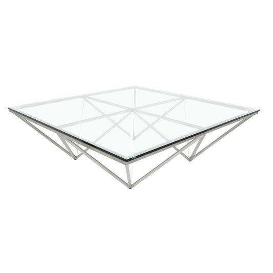 Origami Silver Metal Coffee Table