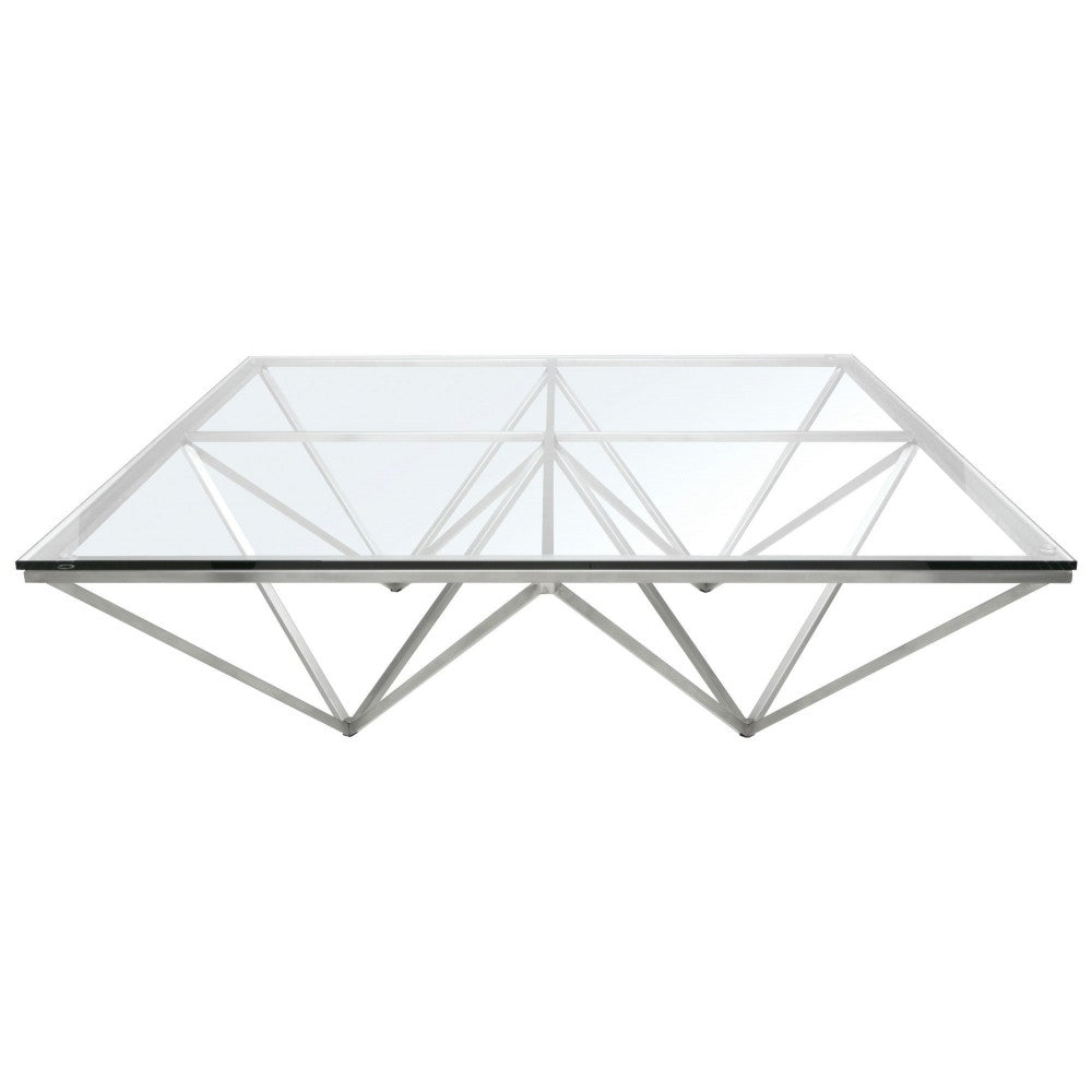 Origami Silver Metal Coffee Table