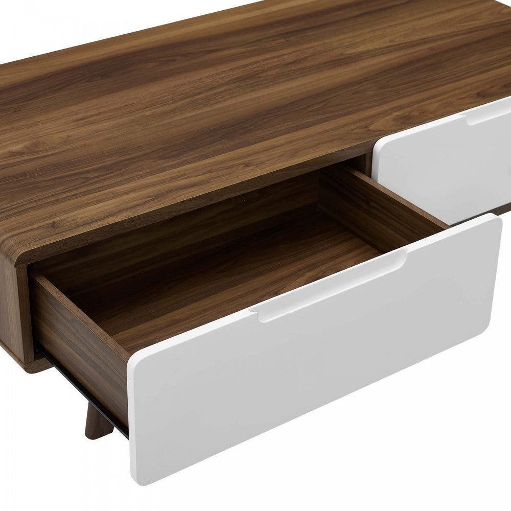 Origin 47" Coffee Table, Walnut White