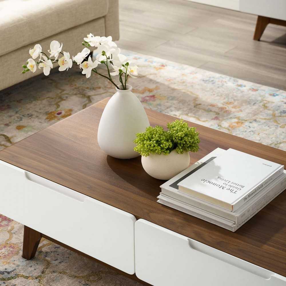 Origin 47" Coffee Table, Walnut White