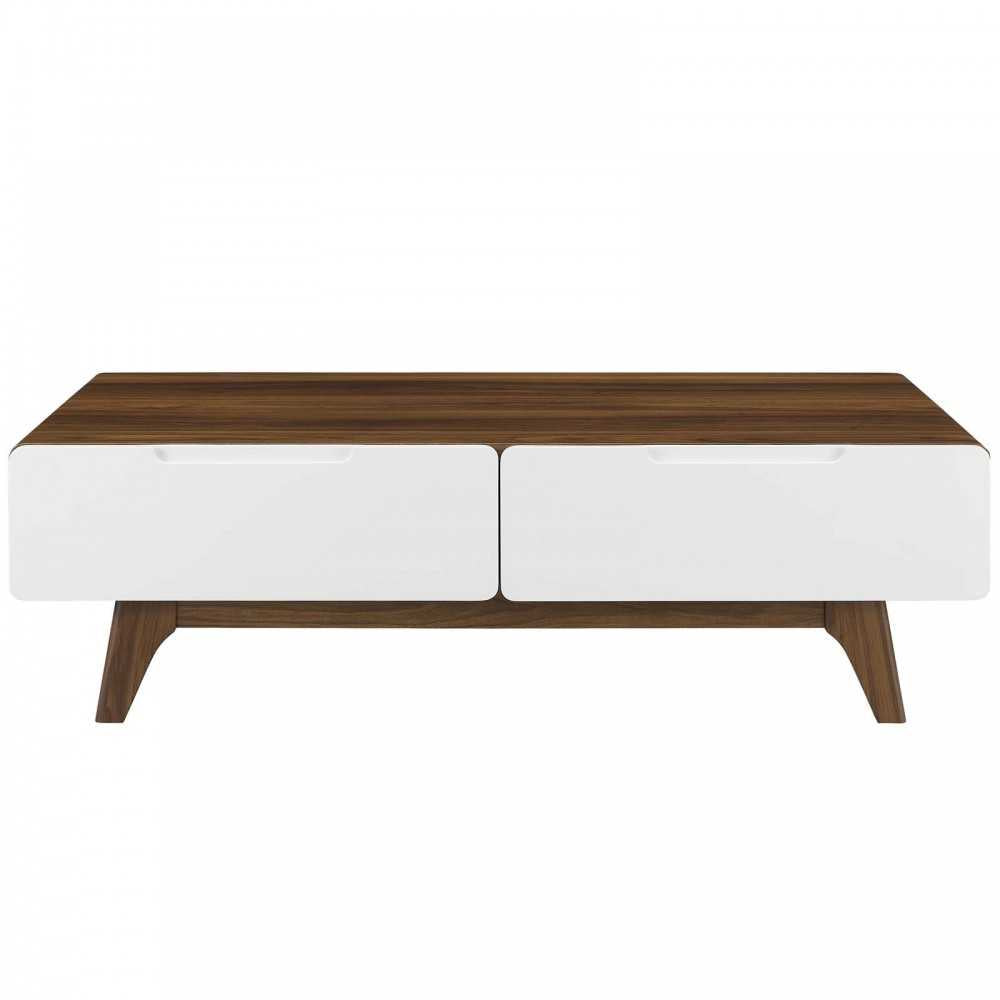 Origin 47" Coffee Table, Walnut White