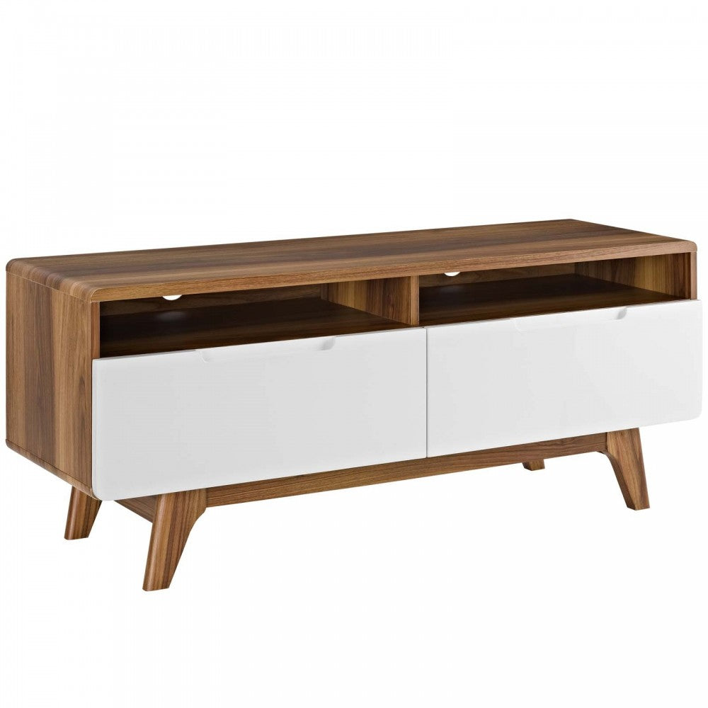 Origin 47" TV Stand, Walnut White