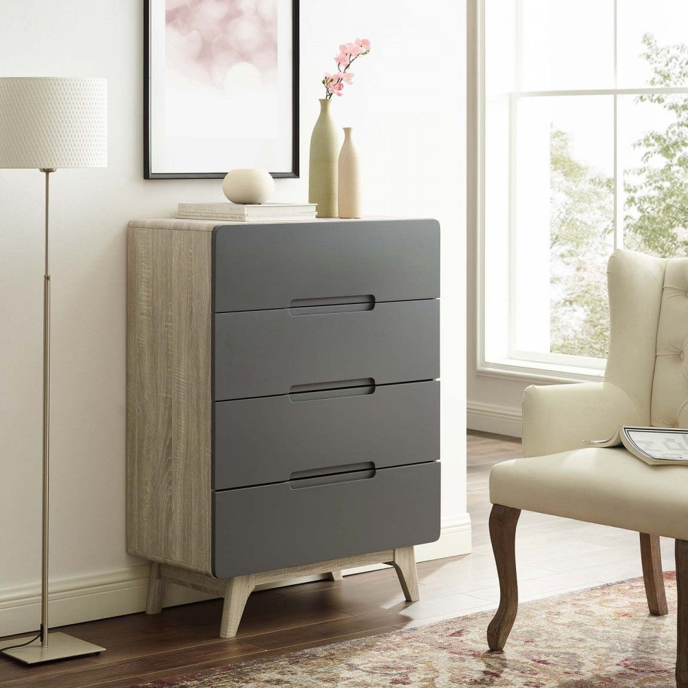 Origin Four-Drawer Chest or Stand, Natural Gray
