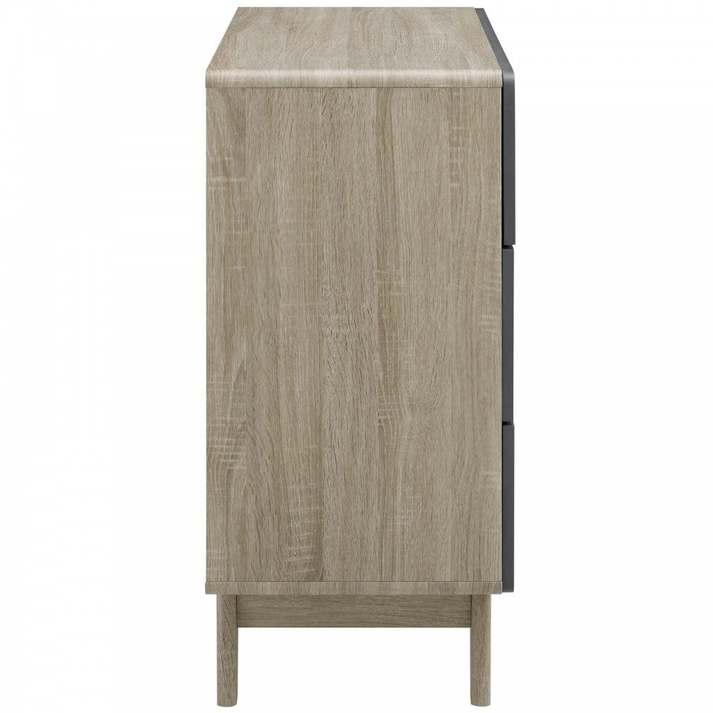 Origin Three-Drawer Chest or Stand, Natural Gray