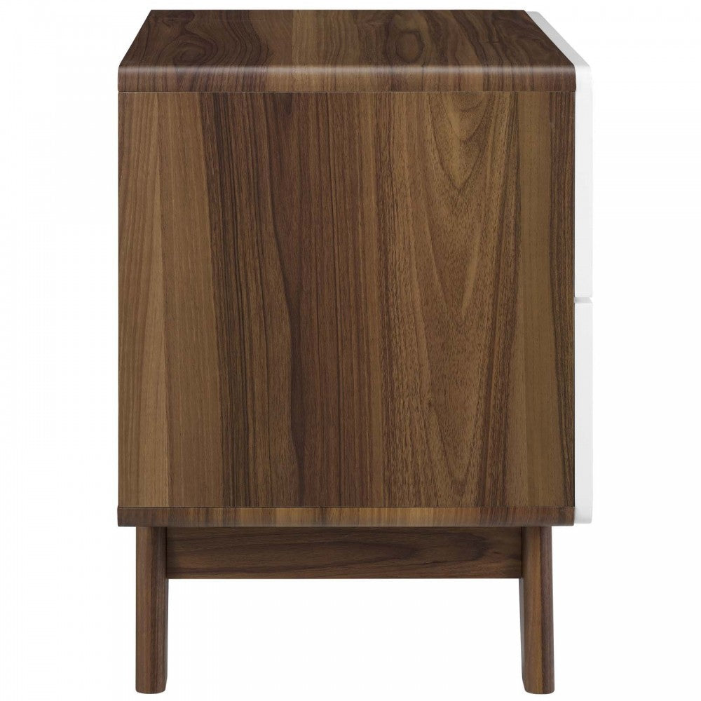 Origin Wood Nightstand or End Table, Walnut White