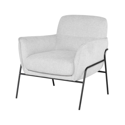 Oscar Cloud Gray Fabric Occasional Chair