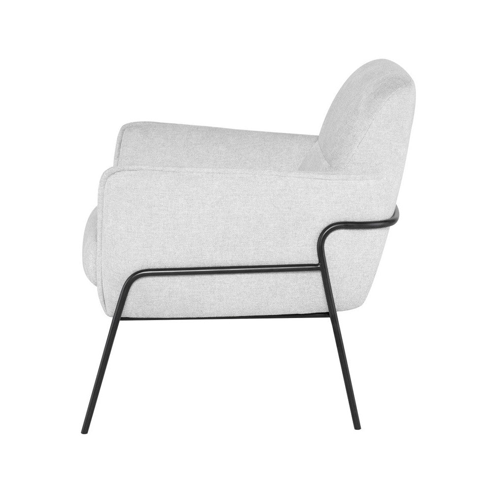 Oscar Cloud Gray Fabric Occasional Chair