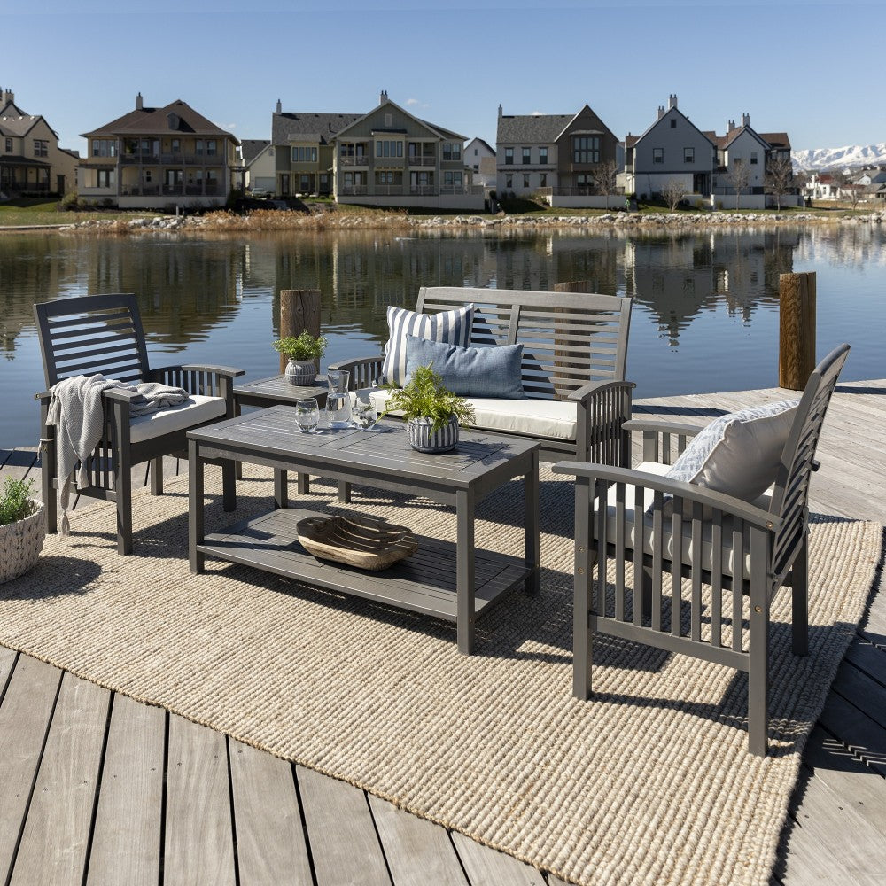 Outdoor Chat Set - Gray Wash, OGWLSCH5GW