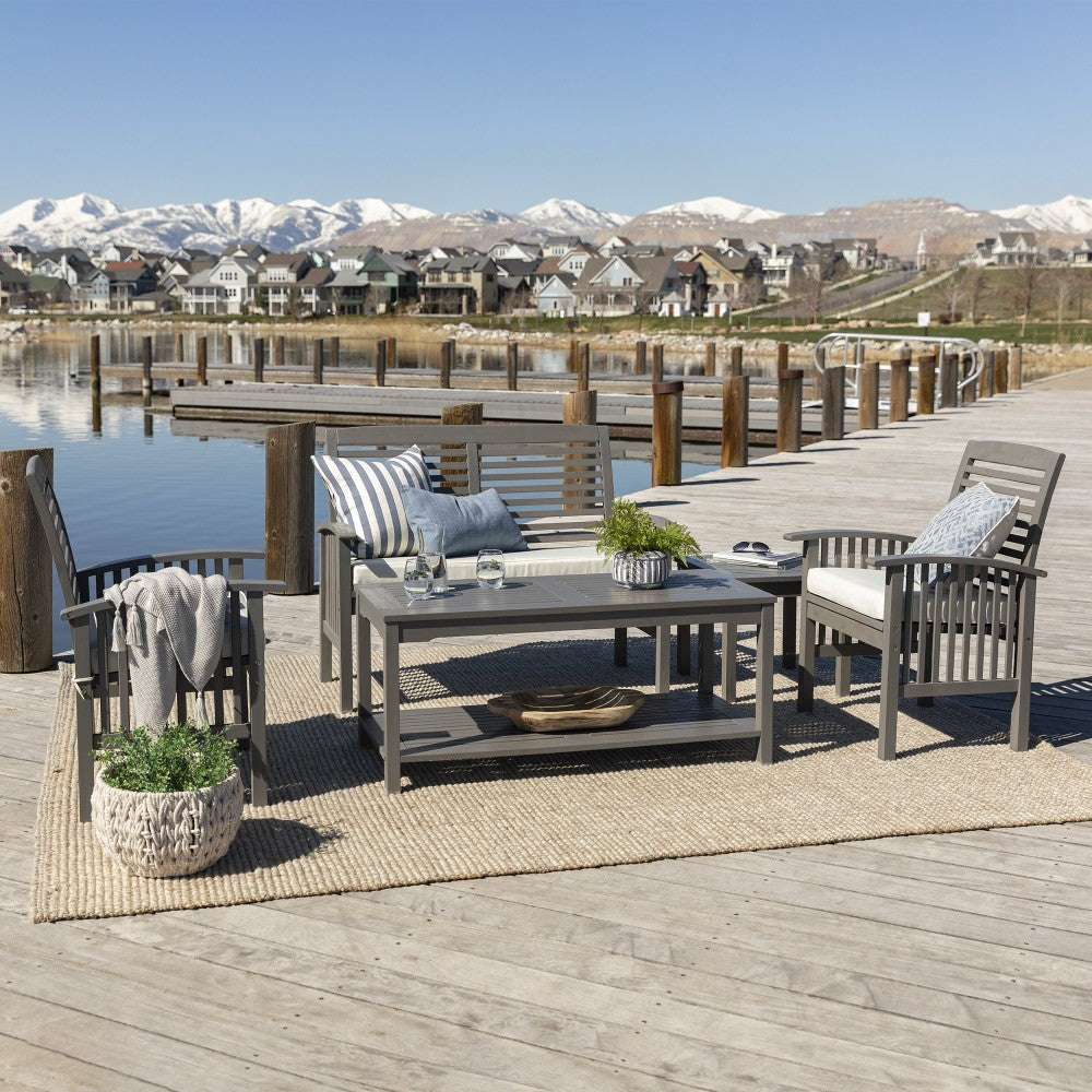 Outdoor Chat Set - Gray Wash, OGWLSCH5GW