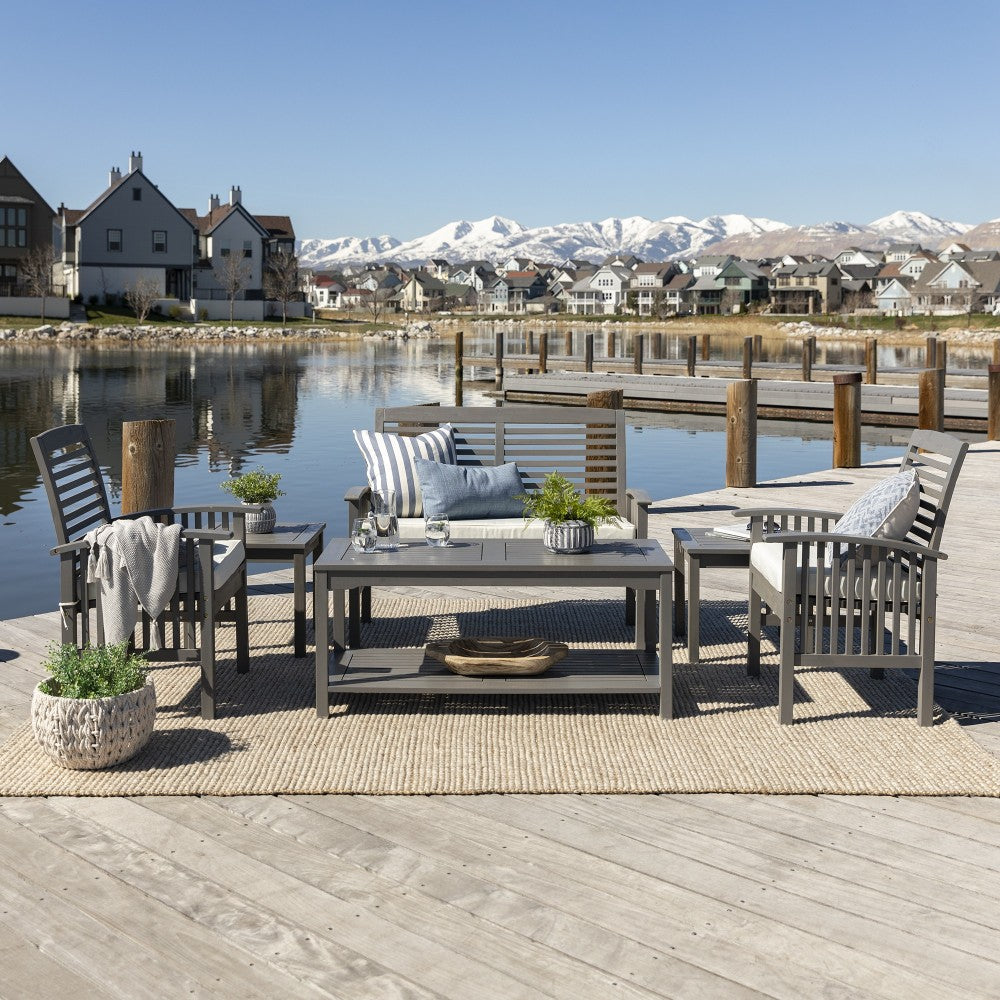 Outdoor Chat Set - Gray Wash, OGWLSCH6GW