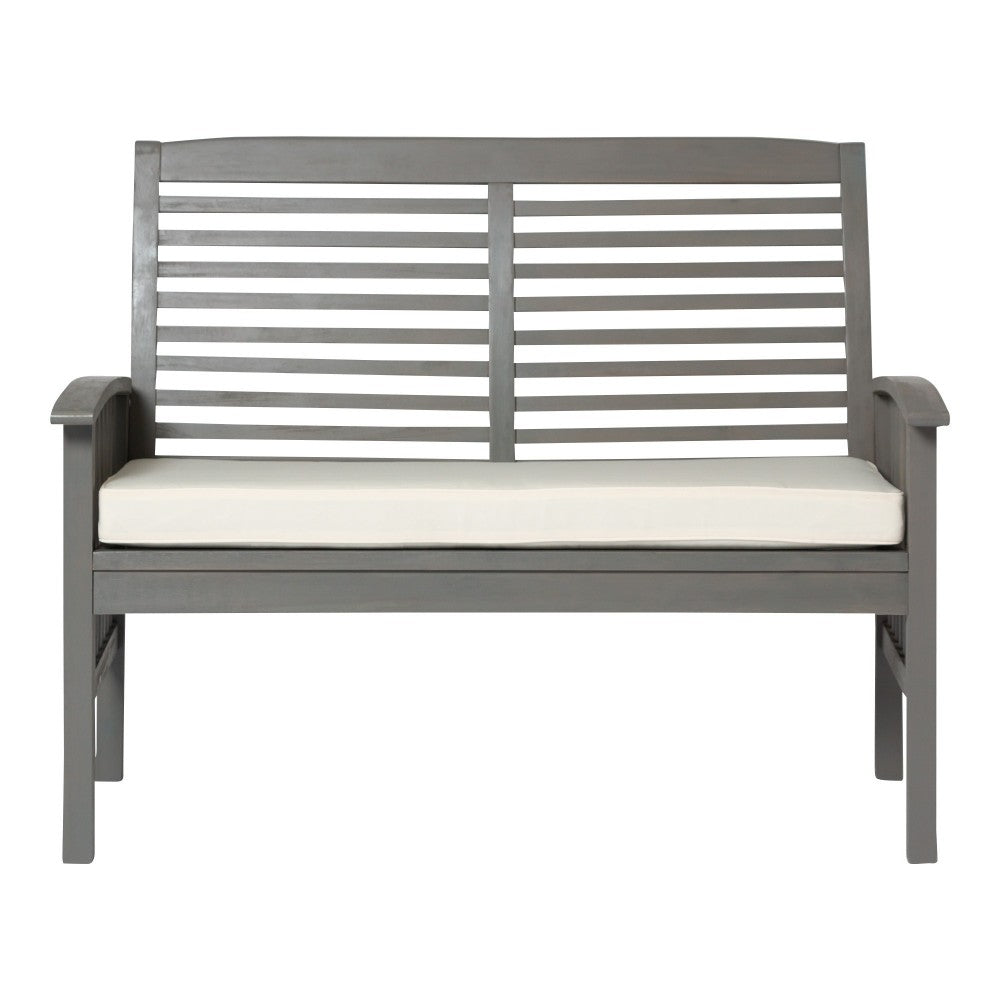 Outdoor Love Seat with Cushion - Gray Wash