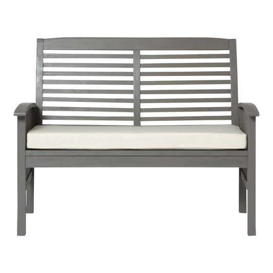 Outdoor Love Seat with Cushion - Gray Wash