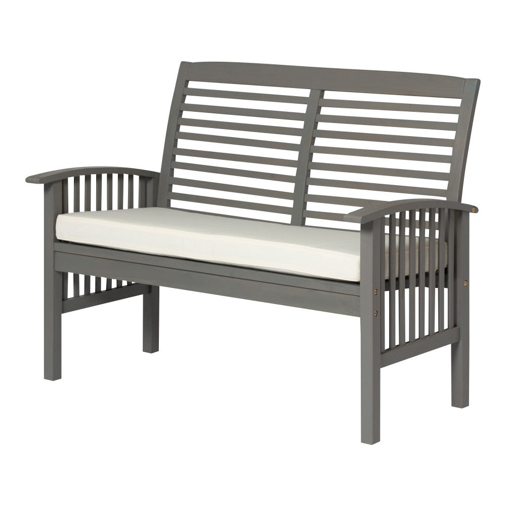 Outdoor Love Seat with Cushion - Gray Wash
