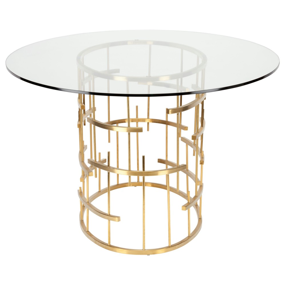 Oval Tiffany Gold Melamine Dining Table