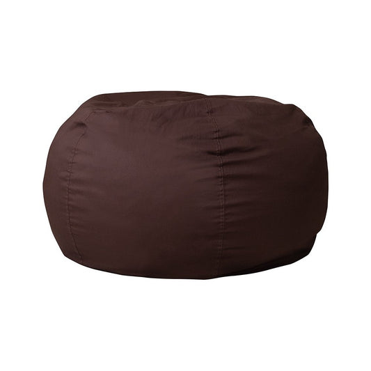 Oversized Solid Brown Bean Bag Chair for Kids and Adults