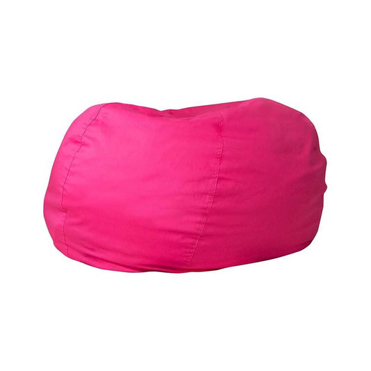 Oversized Solid Hot Pink Bean Bag Chair for Kids and Adults