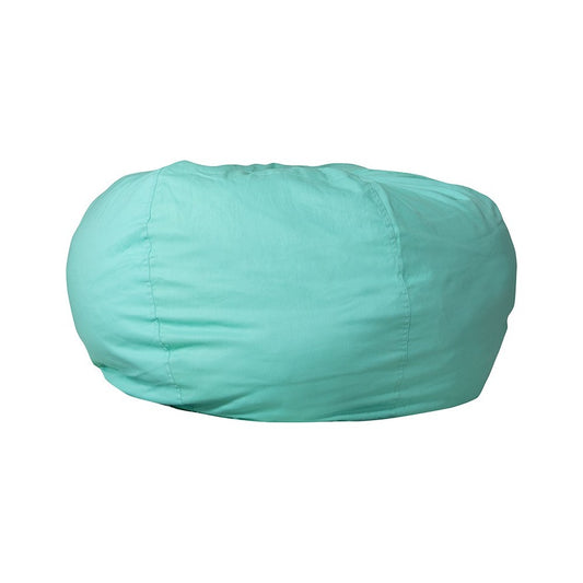 Oversized Solid Mint Green Bean Bag Chair for Kids and Adults