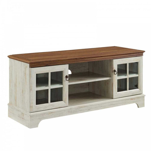 Pacific 47" TV Stand, Walnut White