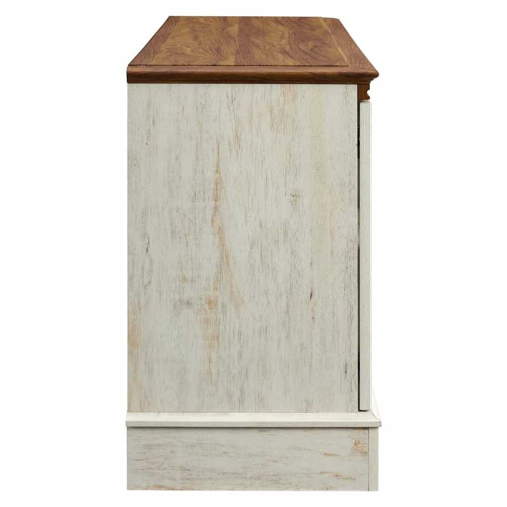 Pacific 59" TV Stand, Walnut White