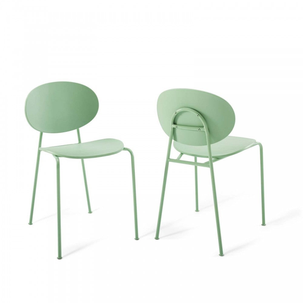 Palette Dining Side Chair Set of 2, Green