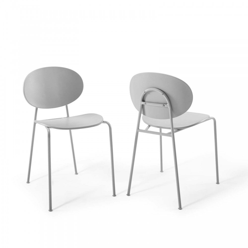 Palette Dining Side Chair Set of 2, Gray