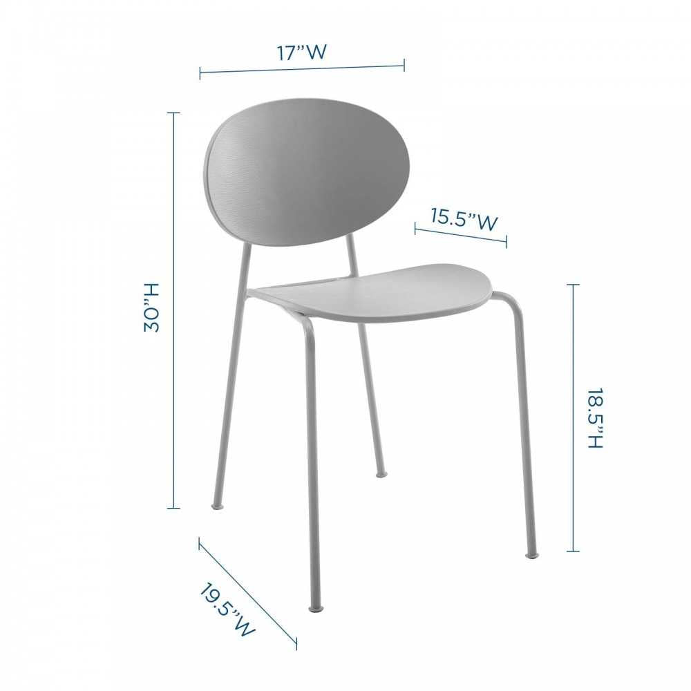 Palette Dining Side Chair Set of 2, Gray