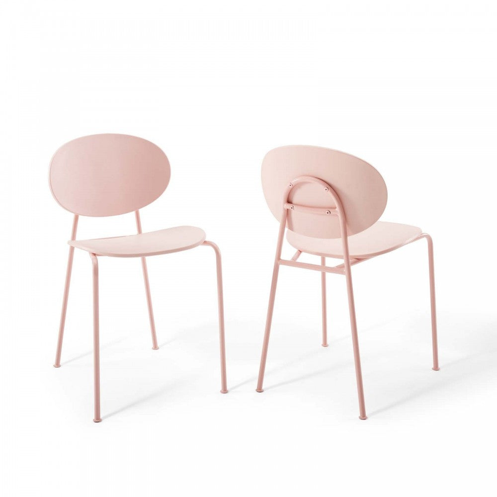 Palette Dining Side Chair Set of 2, Pink