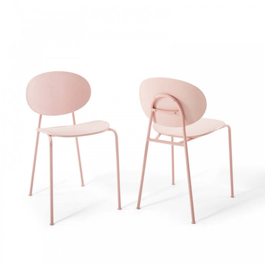 Palette Dining Side Chair Set of 2, Pink