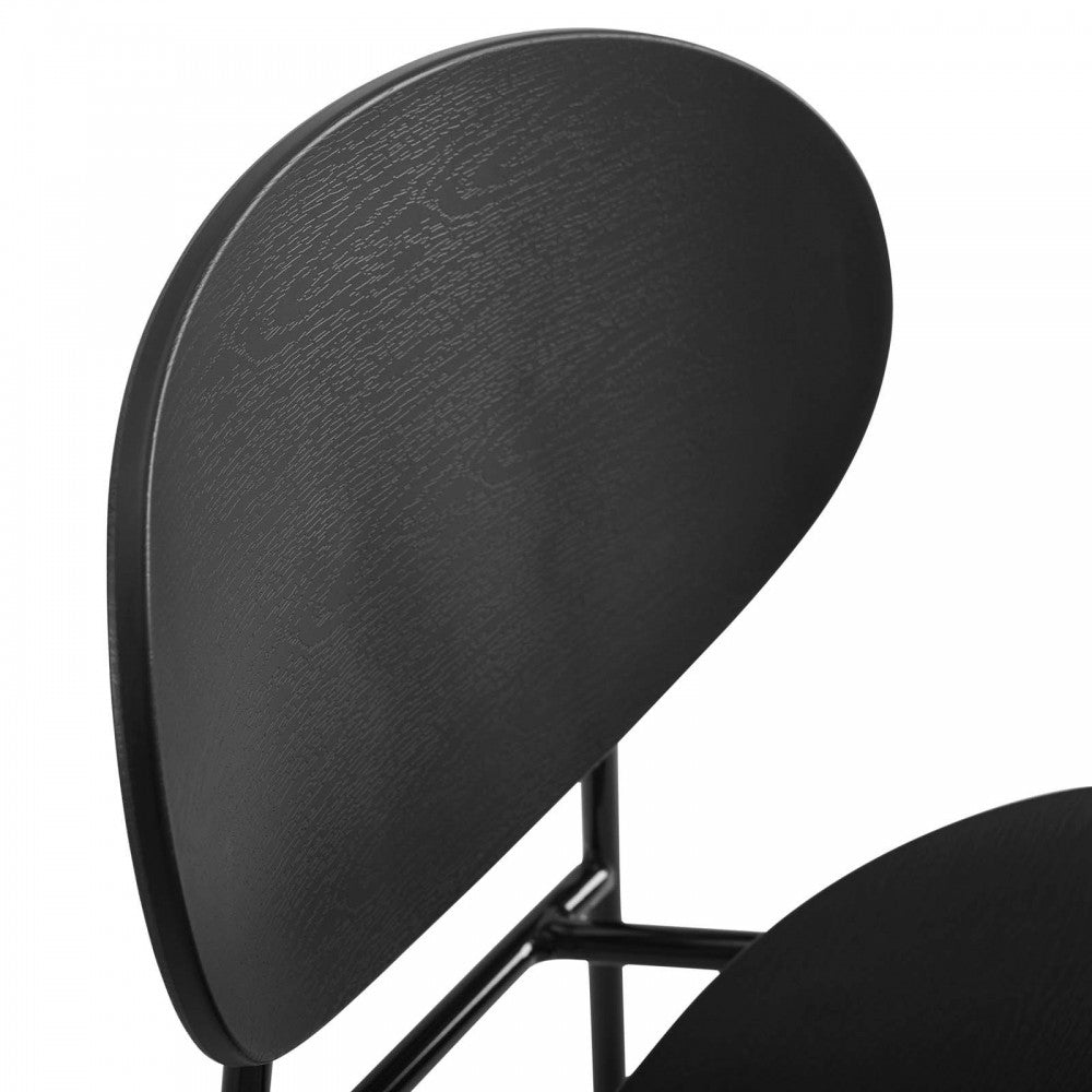 Palette Dining Side Chair Set of 2, Black