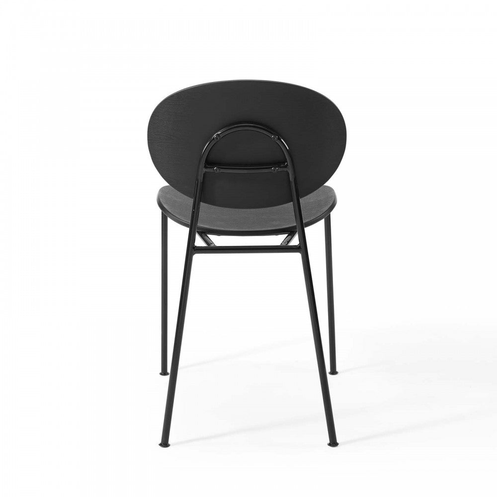Palette Dining Side Chair Set of 2, Black