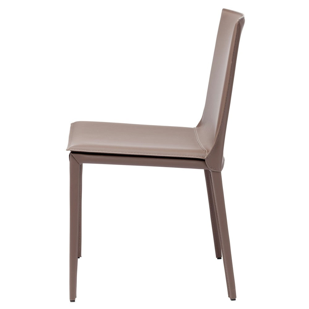 Palma Mink Leather Dining Chair
