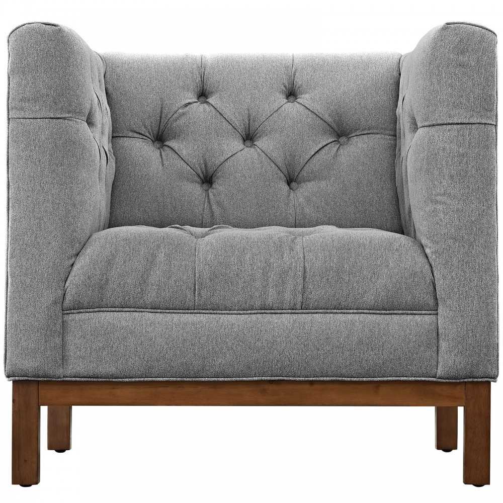 Panache Living Room Set Upholstered Fabric Set of 2, Expectation Gray
