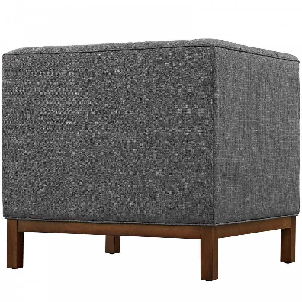 Panache Living Room Set Upholstered Fabric Set of 2, Gray