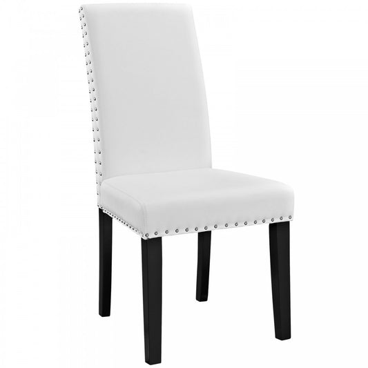 Parcel Dining Faux Leather Side Chair, White