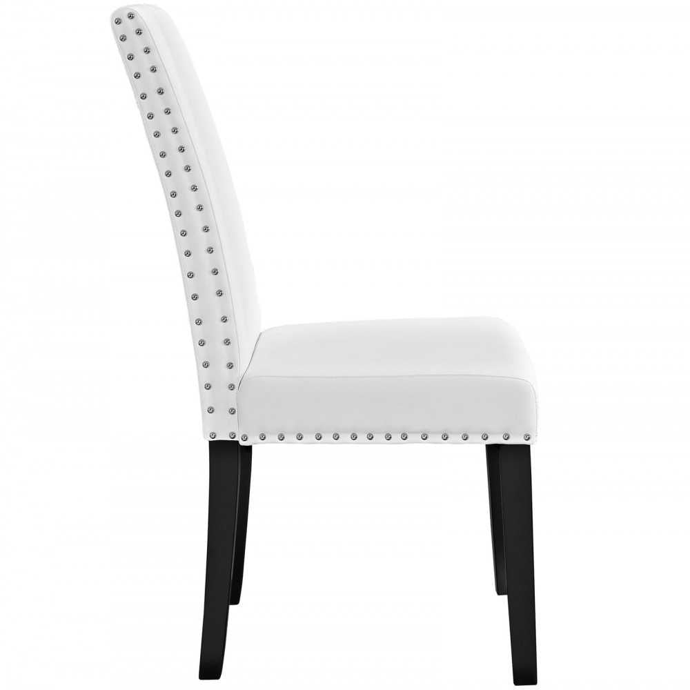 Parcel Dining Faux Leather Side Chair, White