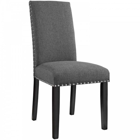 Parcel Dining Upholstered Fabric Side Chair, Gray