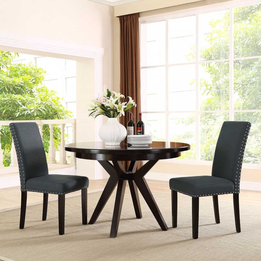 Parcel Dining Upholstered Fabric Side Chair, Gray