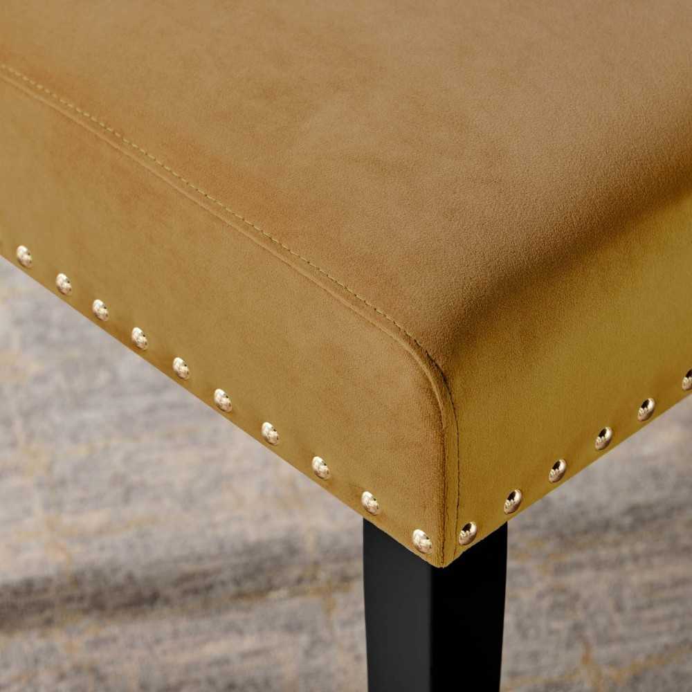 Parcel Performance Velvet Dining Side Chairs - Set of 2, Cognac