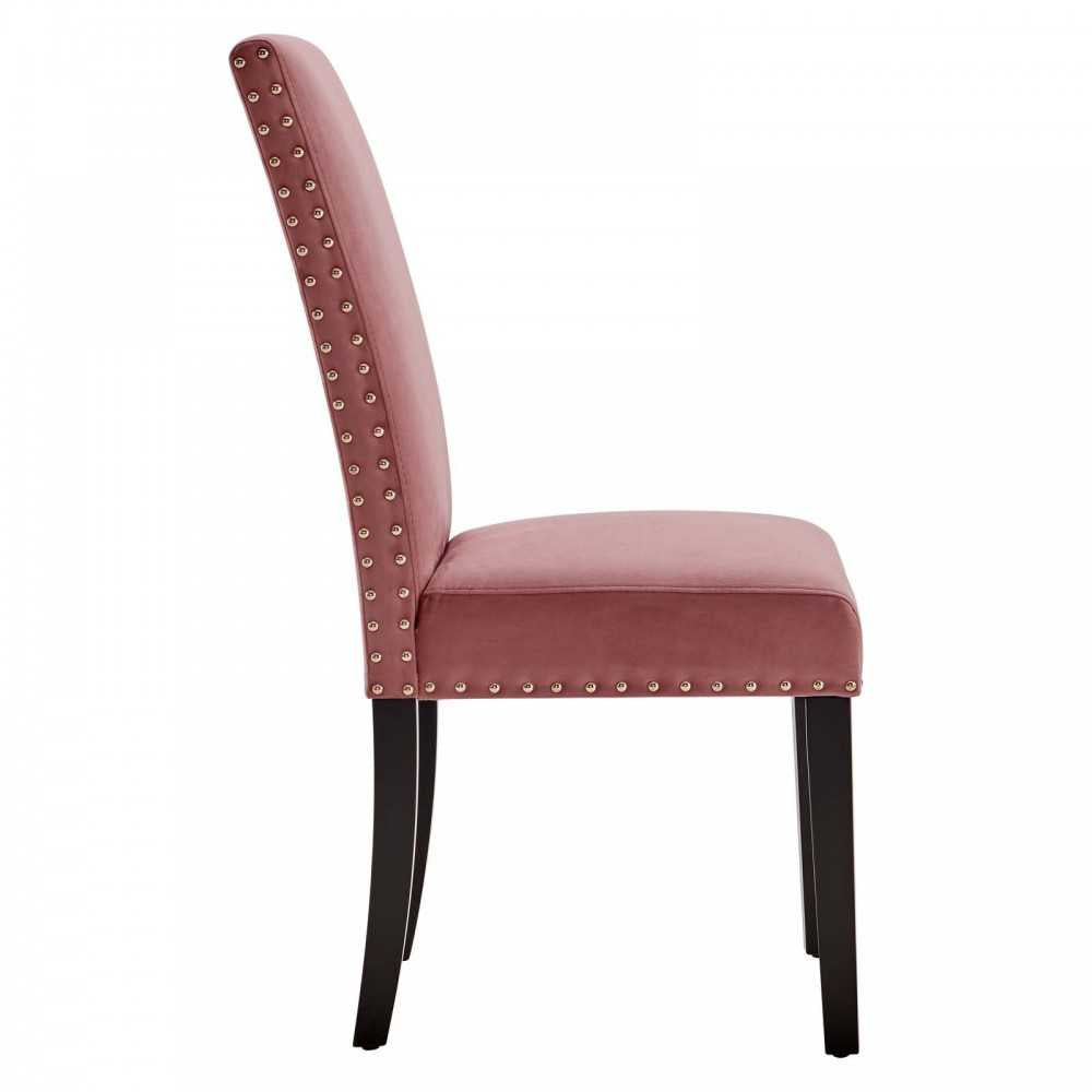 Parcel Performance Velvet Dining Side Chairs - Set of 2, Dusty Rose