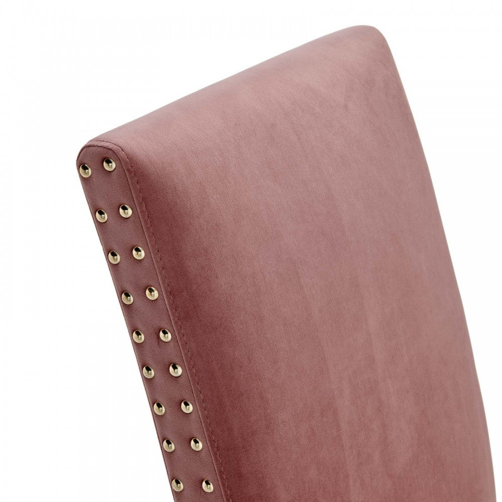Parcel Performance Velvet Dining Side Chairs - Set of 2, Dusty Rose