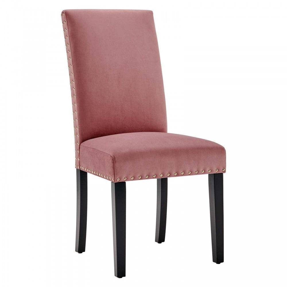 Parcel Performance Velvet Dining Side Chairs - Set of 2, Dusty Rose