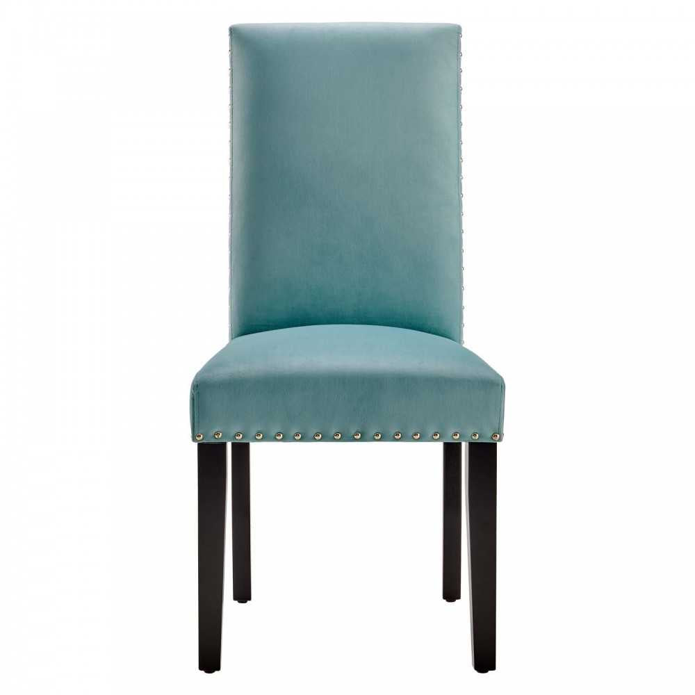 Parcel Performance Velvet Dining Side Chairs - Set of 2, Mint