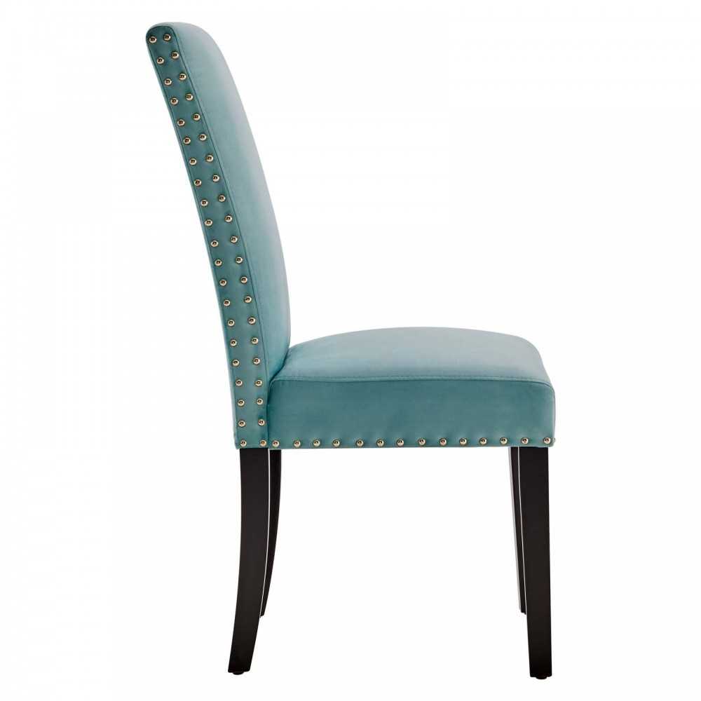 Parcel Performance Velvet Dining Side Chairs - Set of 2, Mint