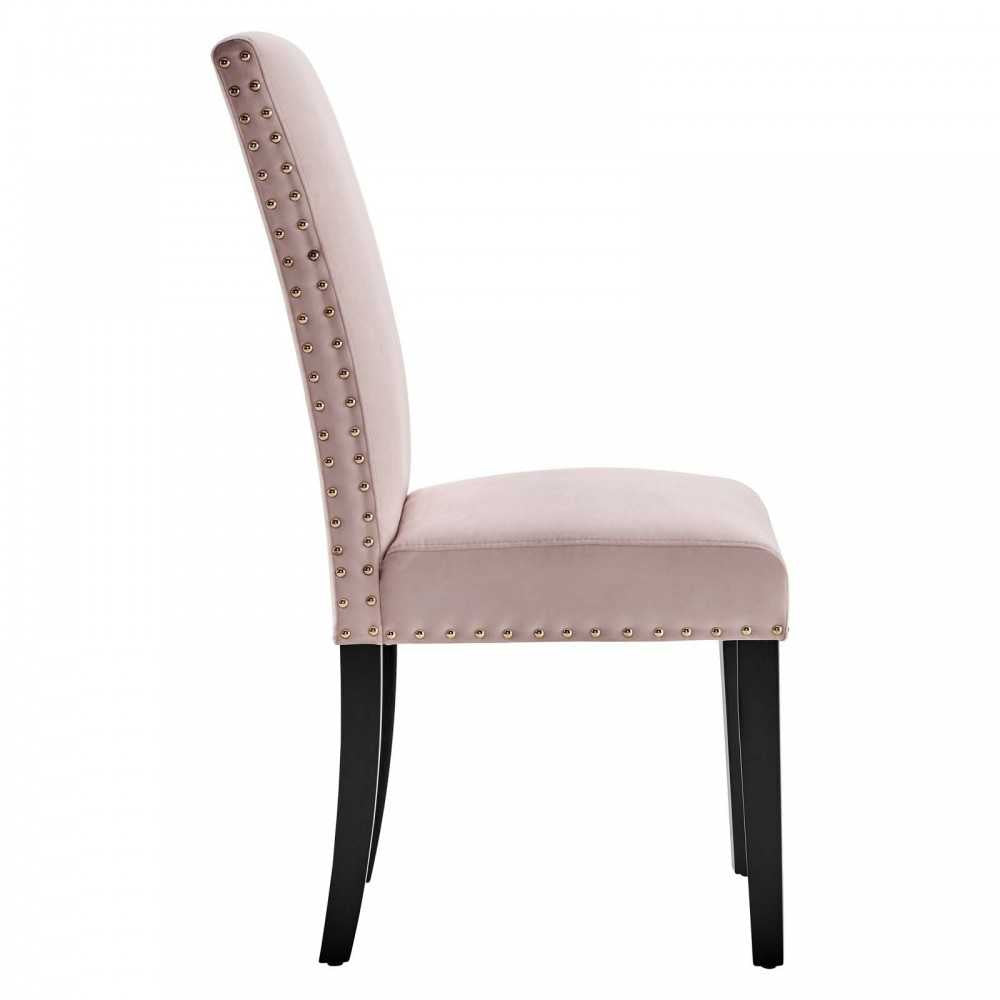 Parcel Performance Velvet Dining Side Chairs - Set of 2, Pink