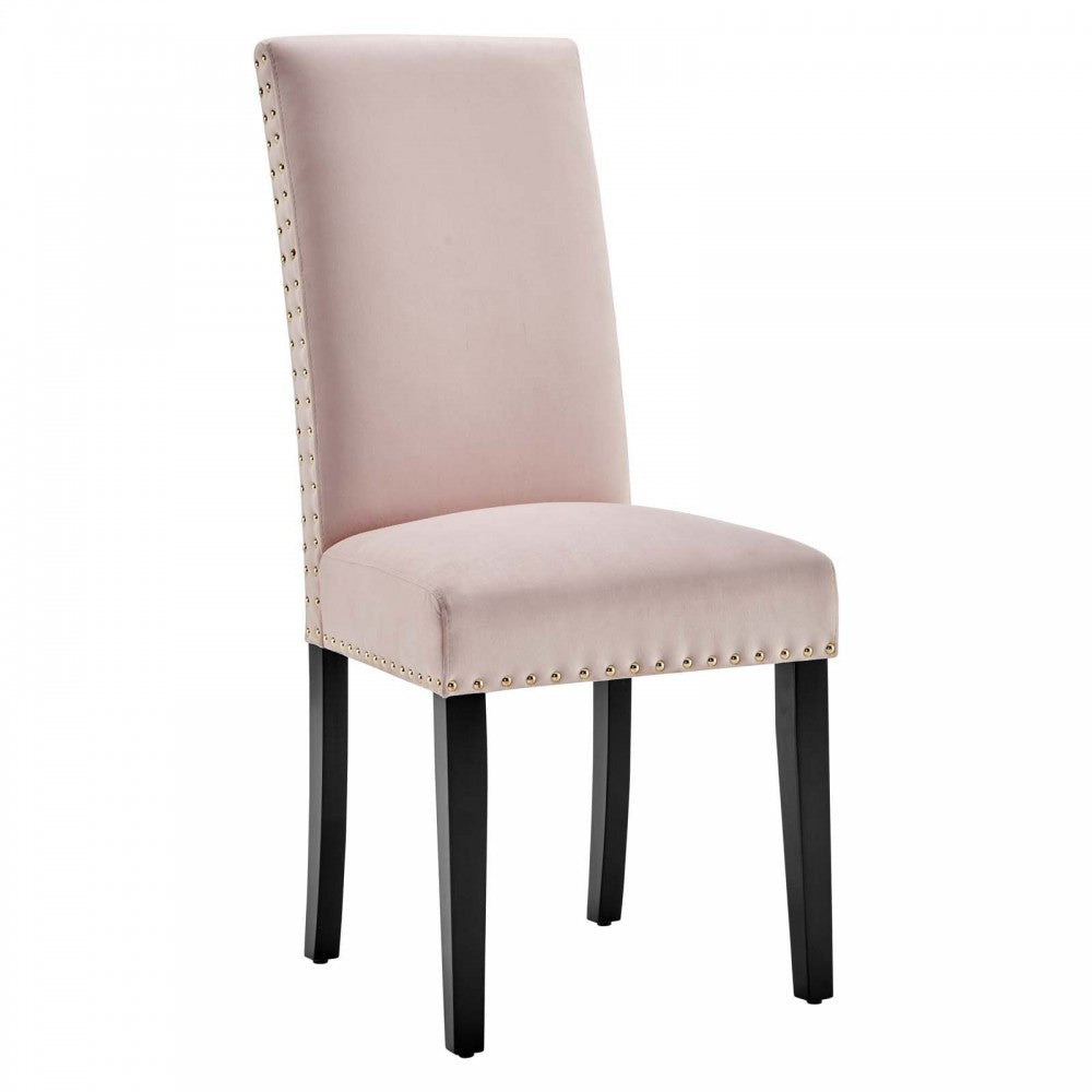 Parcel Performance Velvet Dining Side Chairs - Set of 2, Pink