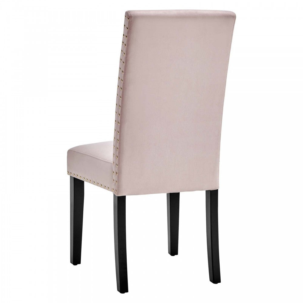 Parcel Performance Velvet Dining Side Chairs - Set of 2, Pink